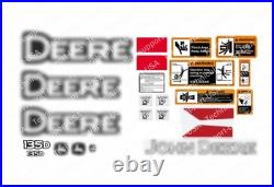 Laminated External Decal Set for John Deere 135D Excavator Vinyl Label Sticker