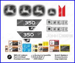 Laminated External Decal Set for John Deere 350P Excavator Vinyl Label Sticker
