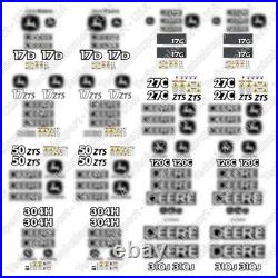 Laminated External Decal Set for John Deere 470GLC Excavator Vinyl Label Sticker