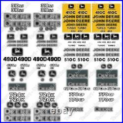 Laminated External Decal Set for John Deere 470GLC Excavator Vinyl Label Sticker