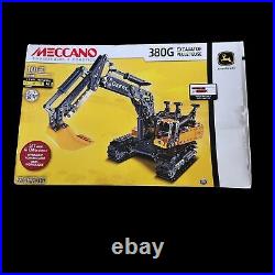 Meccano Erector Set John Deere 380G Excavator with Hydraulics New Open Box