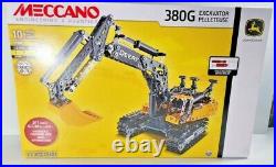 NEW Meccano Erector Set John Deere 380 G Excavator w hydraulics 10+ LP68680