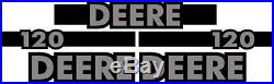 New John Deere 120 Excavator Decal Set with 12' x 5 Black Stripe JD Decals