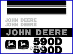 New John Deere 590D New Style NS Excavator Decal Set with Stripe JD Decals