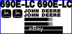 New John Deere 690E-LC New Style NS Excavator Decal Set with Stripe JD Decals