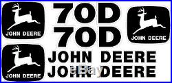 New John Deere 70D Excavator Decal Set JD Decals