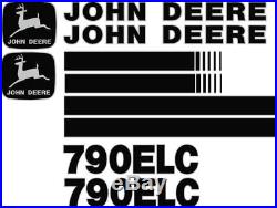 New John Deere 790ELC New Style NS Excavator Decal Set with Stripe JD Decals