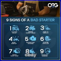 New Starter For JOHN DEERE EXCAVATOR, MOWER TRACTOR, MUSTANG SKID STEER