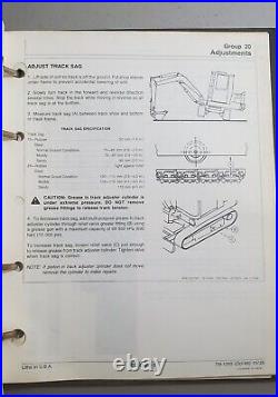 Preowned John Deere Technical Manual Binder Models 15 & 25 Excavator Parts 86