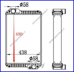 Radiator For John Deere Excavator 490E Loader 444J 444K 524 P 524K 524K-II 544 P