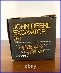 Vintage 1970 Ertl 1/16 All Metal John Deere Excavator #505 Blueprint Scale NIB