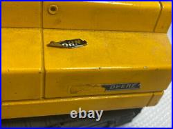 Vtg Ertl Yellow John Deere Diecast Metal Track Excavator Tractor Claw Bucket USA